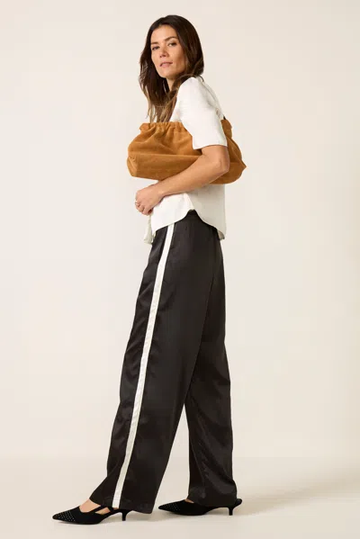 Sanctuary Satin Track Pant In Black
