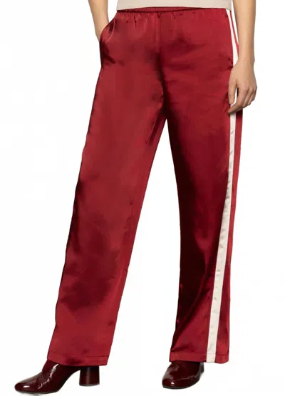Sanctuary Satin Track Pant In Crimson In Red
