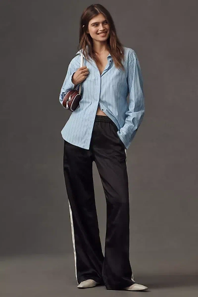 Sanctuary Satin Track Pants In Black