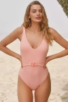 Sanctuary Stay Connected Belted One-piece Swimsuit