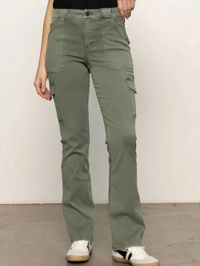 Sanctuary Sculpted Hayden Boot Cut Pants In Dark Spruce In Green