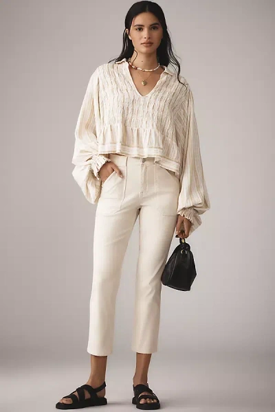 Sanctuary Sculpted Hayden Bootcut Pants In Beige