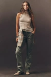 Sanctuary Sculpted Hayden Cargo Bootcut Pants In Green