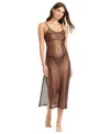 Sanctuary Sea Crochet Midi Slip Cover-up Dress In Brown