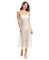 Sanctuary Metallic Net Sheer Maxi Cover-up Dress In White
