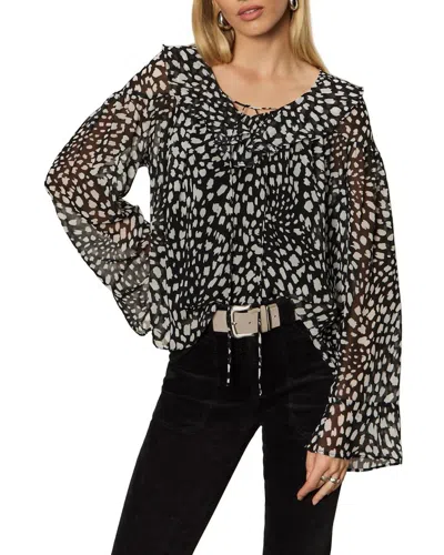 Sanctuary Secret Lover Blouse In Plume In Black
