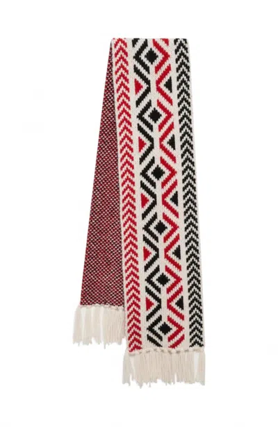 Sanctuary Send It Scarf In White Chalk In Multi
