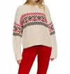 Sanctuary Send It Sweater In Chalk Multi In White