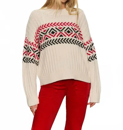 Sanctuary Send It Sweater In Chalk Multi In White