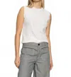 Sanctuary Sequin Knitwear Shell Sweater In White In Blue