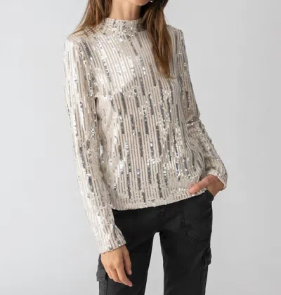 Sanctuary Sequin Mock Top In Lets Celebrate In Multi