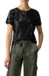 Sanctuary Sequin Perfect T-shirt In Black