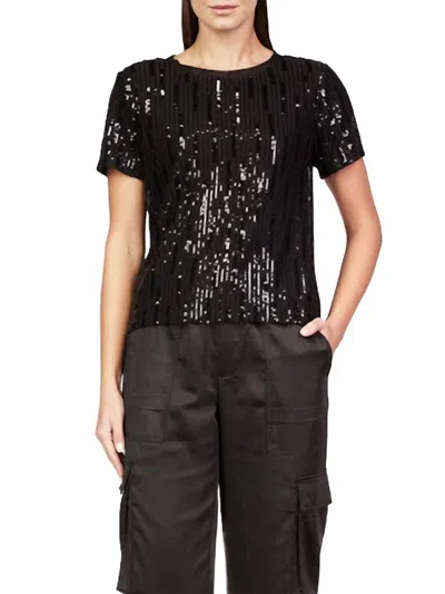Sanctuary Sequin Perfect Tee In Mink In Gray