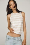 Sanctuary Summer Shine Sequin Shell Tank In White In Multi