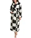 Sanctuary Shawl Collar Teddy Robe In Black