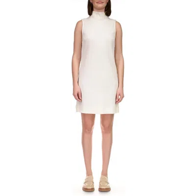 Sanctuary Shift Dress Women White Ribbed Mock Neck Sleeveless Party Frog363 In Multi