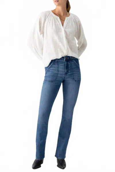 Sanctuary Shimmer Blouse In Chalk In White