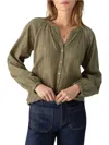 Sanctuary Shimmer Embroidered Metallic Cotton Button-up Shirt In Multi