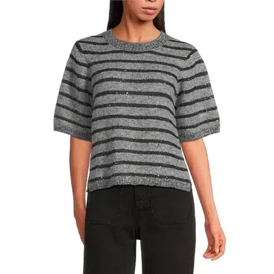 Sanctuary Shine Crew Sweater In Grey In Gray
