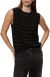 Sanctuary Shine Sleeveless Sweater In Black