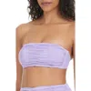 Sanctuary Shirred Bandeau Bikini Top In Purple