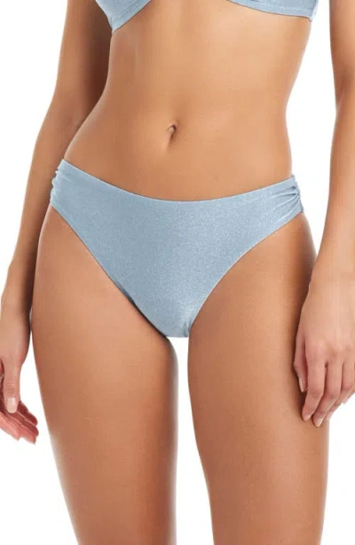 Sanctuary Shirred Hipster Bikini Bottoms In Blue