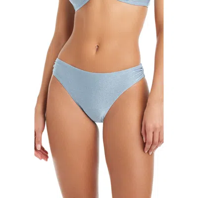Sanctuary Side Shirred Hipster Bikini Bottoms In Blue