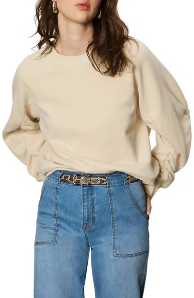 Sanctuary One In A Million Cable Crewneck Top In Vanilla In White