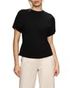 Sanctuary Shirred Waist Dolman Tee In Black