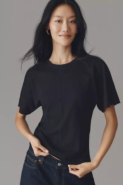 Sanctuary Shirred Waist Top In Black