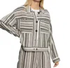 Sanctuary Shoreside Jacket In Atlantic Stripe In Gray