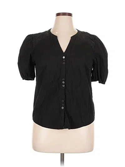 Pre-owned Sanctuary Short Sleeve Blouse In Black