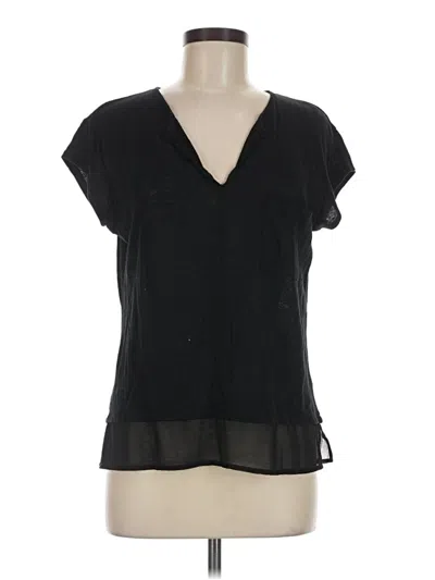 Pre-owned Sanctuary Short Sleeve Blouse In Black
