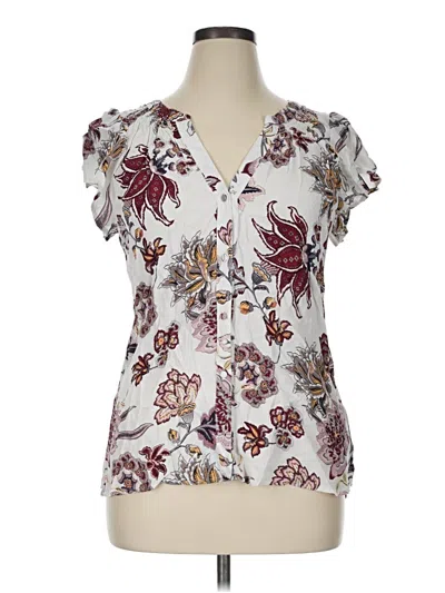 Sanctuary Short Sleeve Blouse In Brown