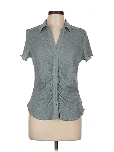 Pre-owned Sanctuary Short Sleeve Blouse In Gray