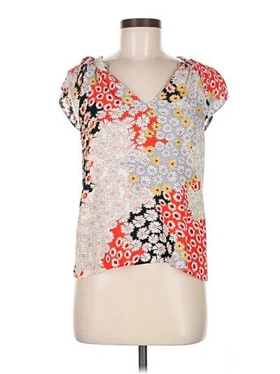 Pre-owned Sanctuary Short Sleeve Blouse In Gray