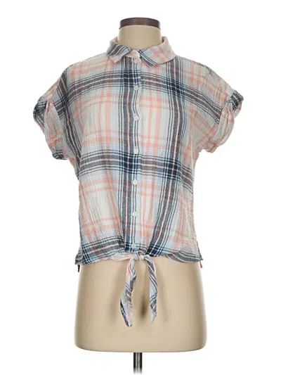 Pre-owned Sanctuary Short Sleeve Blouse In Gray