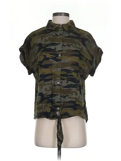Pre-owned Sanctuary Short Sleeve Blouse In Green