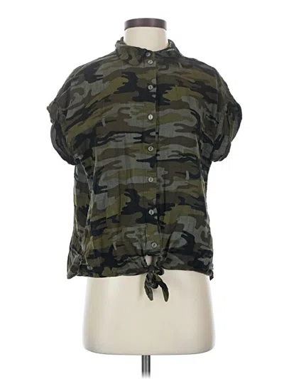 Pre-owned Sanctuary Short Sleeve Blouse In Green