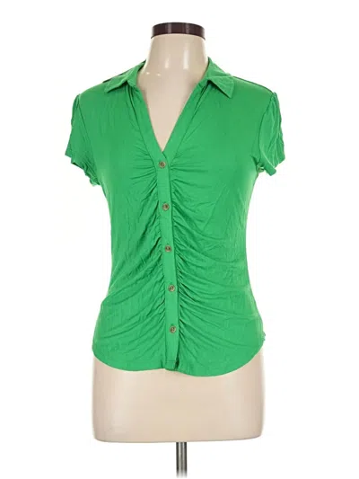 Sanctuary Short Sleeve Blouse In Green