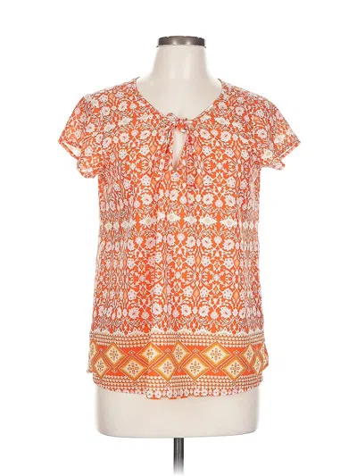 Pre-owned Sanctuary Short Sleeve Blouse In Orange