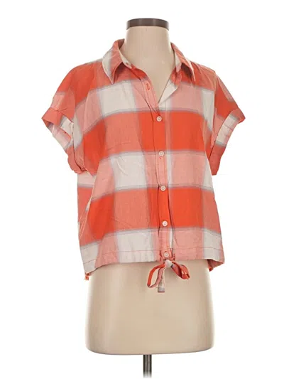 Pre-owned Sanctuary Short Sleeve Blouse In Orange