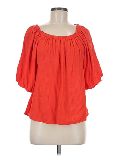 Pre-owned Sanctuary Short Sleeve Blouse In Orange