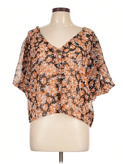 Pre-owned Sanctuary Short Sleeve Blouse In Orange