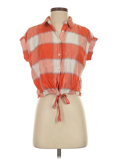 Pre-owned Sanctuary Short Sleeve Blouse In Orange