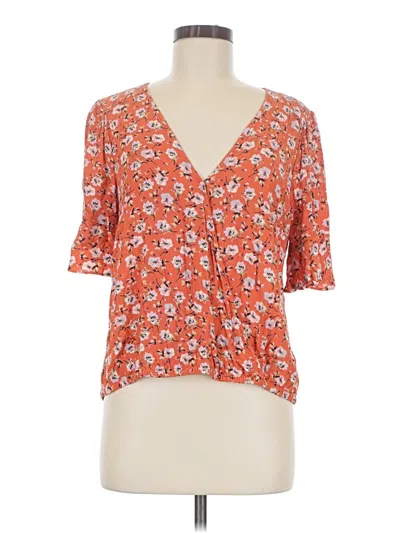 Pre-owned Sanctuary Short Sleeve Blouse In Orange