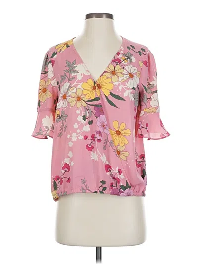 Pre-owned Sanctuary Short Sleeve Blouse In Pink