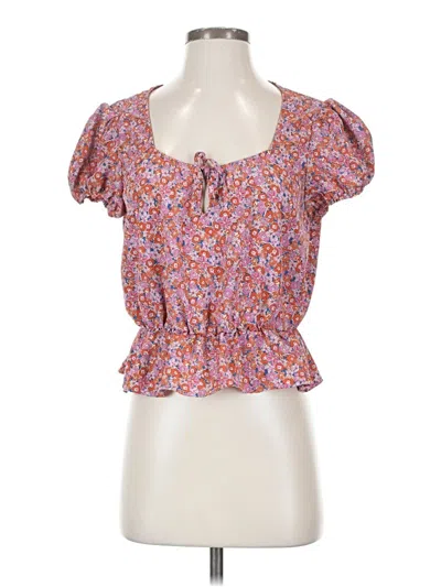 Pre-owned Sanctuary Short Sleeve Blouse In Pink