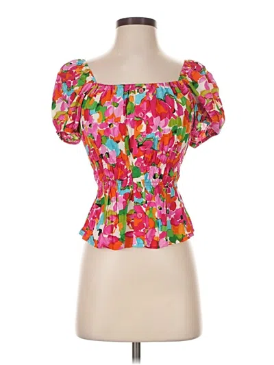 Sanctuary Short Sleeve Blouse In Pink