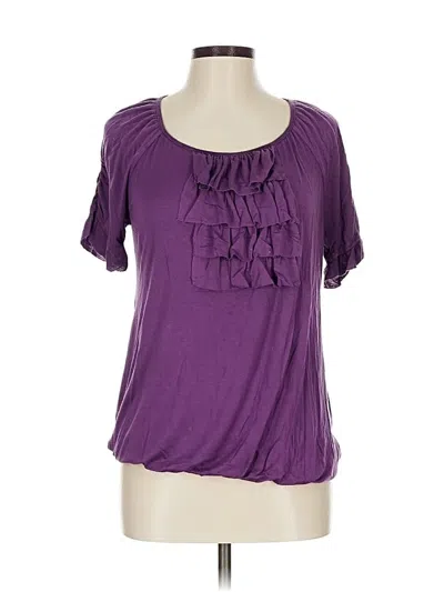 Pre-owned Sanctuary Short Sleeve Blouse In Purple